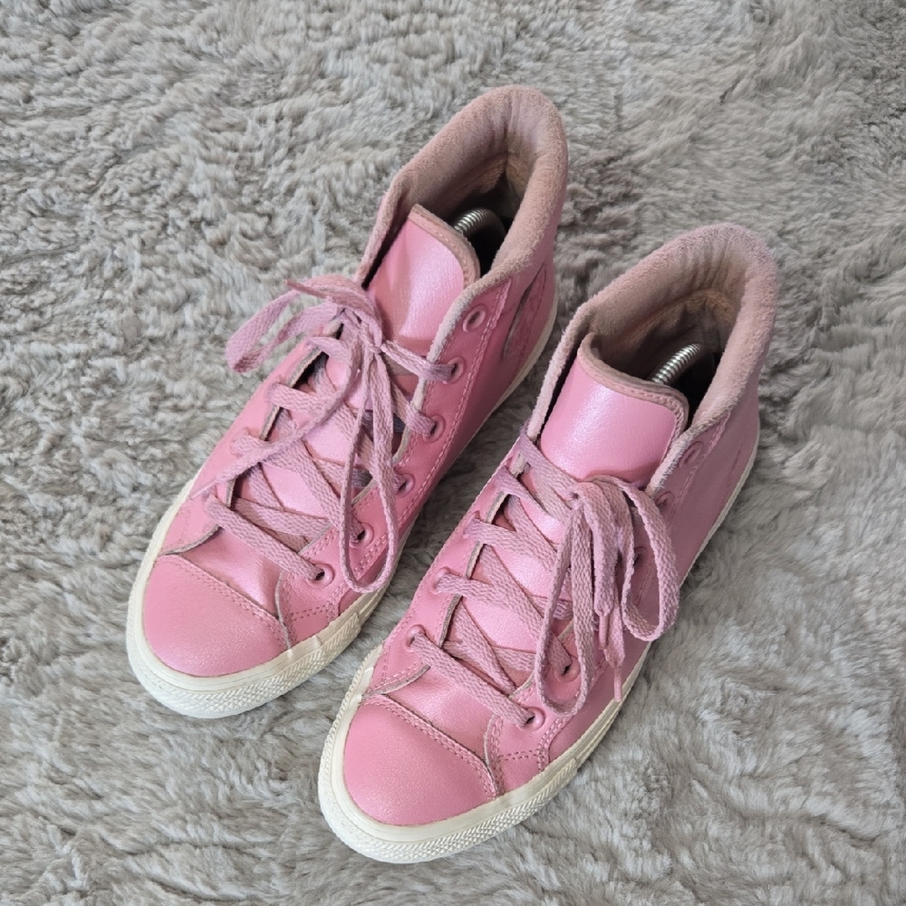 Converse Chuck Taylor All Star PC Boot high-top sneakers in pink leather size 7
